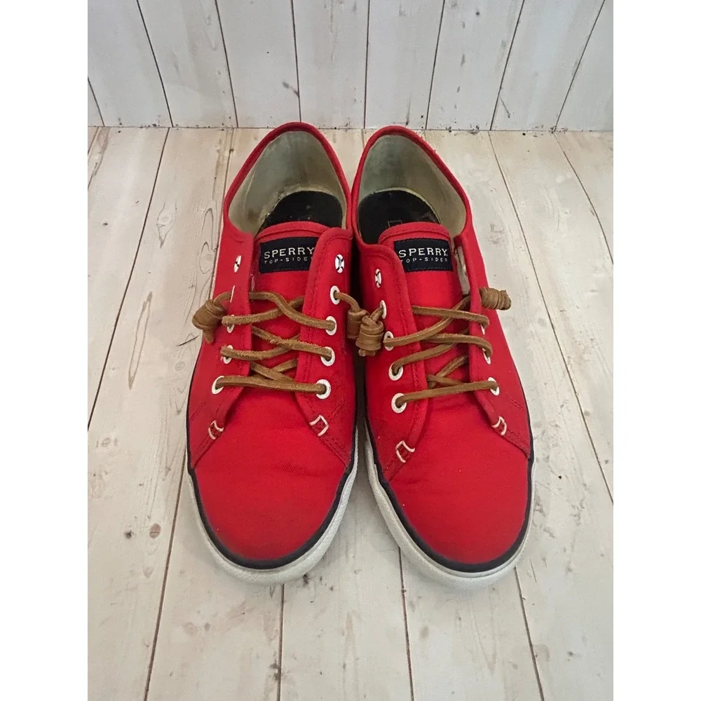 Sperry Top Siders Women's Canvas Red Boat Shoes STS92804 Sneakers Size US 11